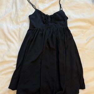 Elegant Black Spaghetti Strap Dress